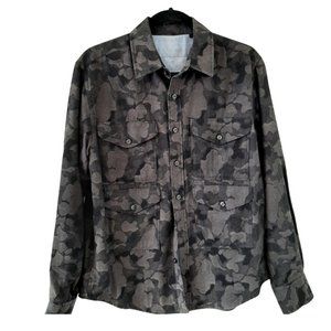 John Lennon Black and Gray Camo Shirt - size M